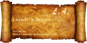 Lezsák Anita névjegykártya
